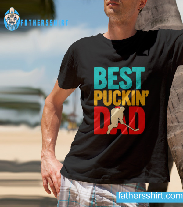 Best puckin’ dad hockey vintage T-shirt